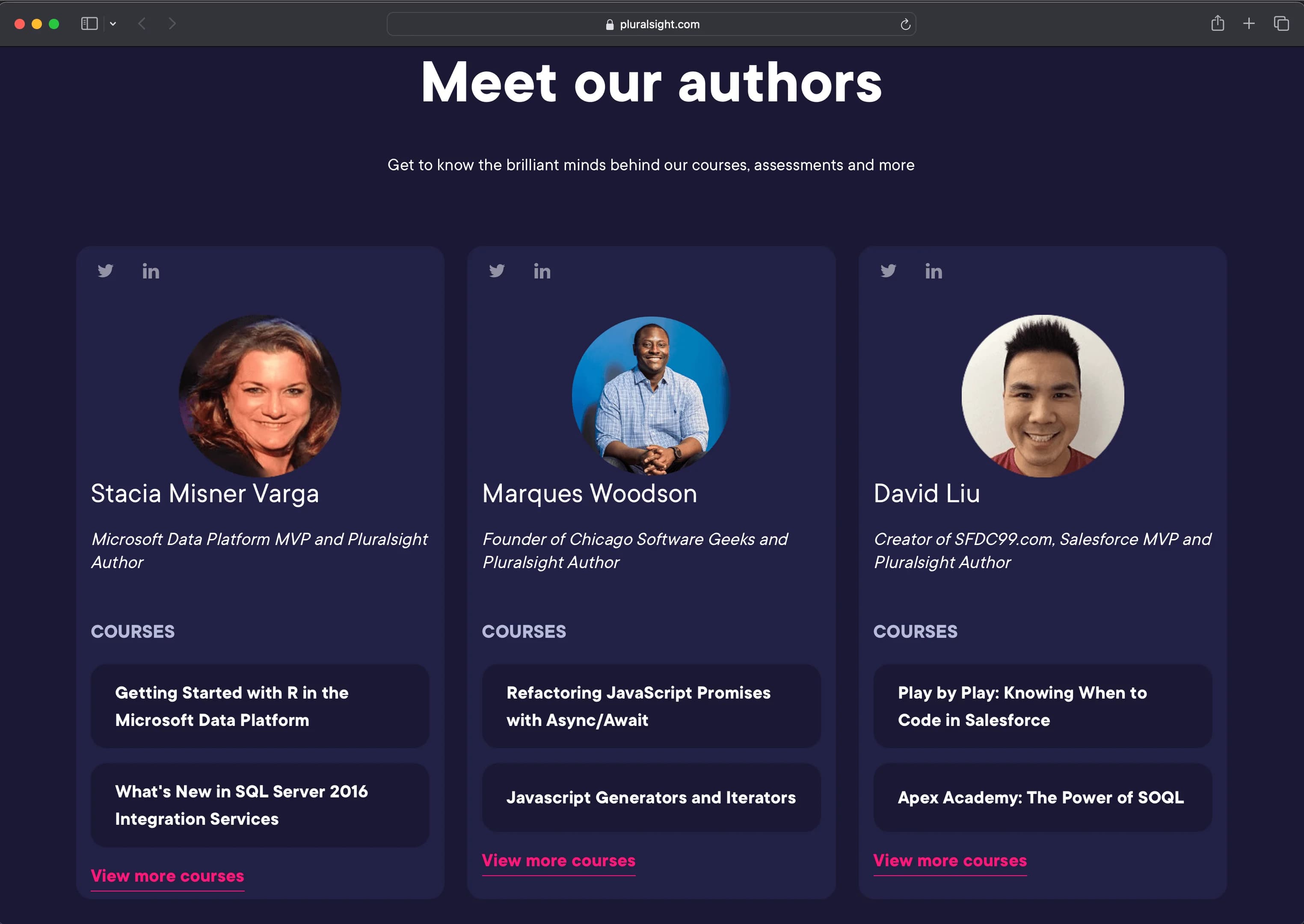 Pluralsight authors