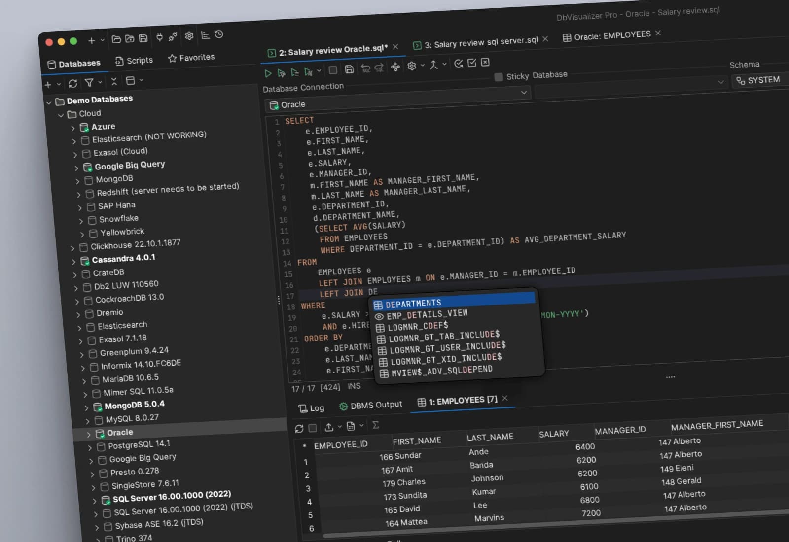 SQLite database